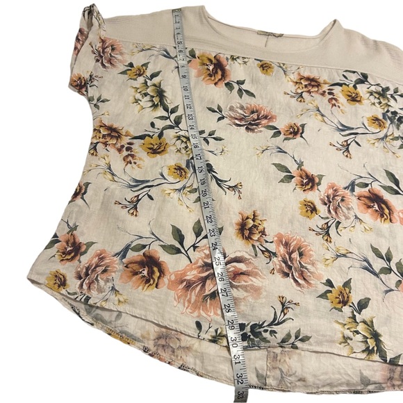 Lungo L’Arno women’s floral linen top size 2X - Picture 7 of 8